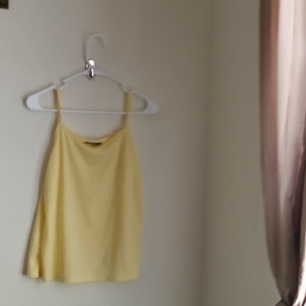 Camisole Women XL Yellow Top Layering Casual Office Academia Versatile Church